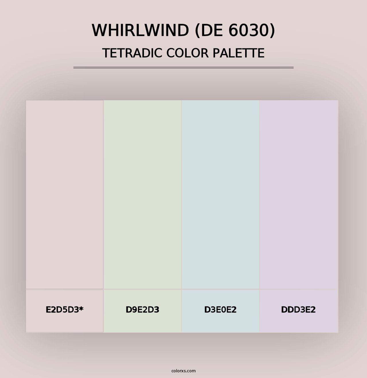 Whirlwind (DE 6030) - Tetradic Color Palette