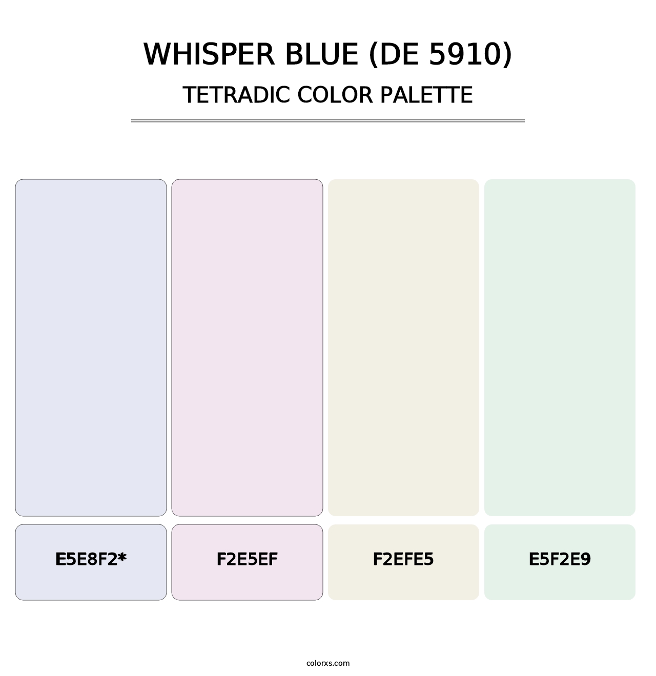 Whisper Blue (DE 5910) - Tetradic Color Palette