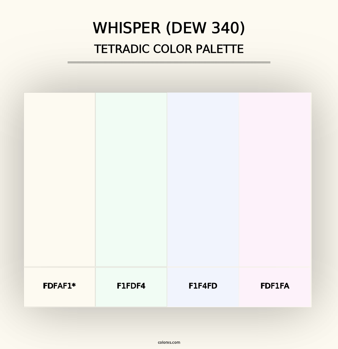 Whisper (DEW 340) - Tetradic Color Palette