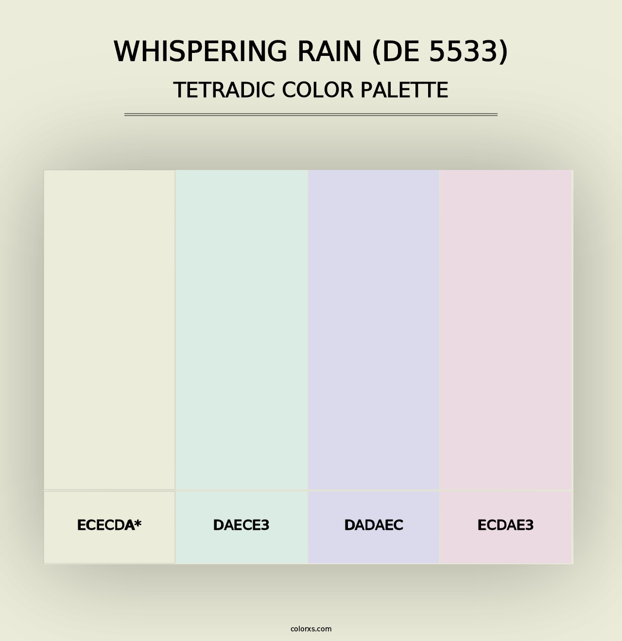 Whispering Rain (DE 5533) - Tetradic Color Palette