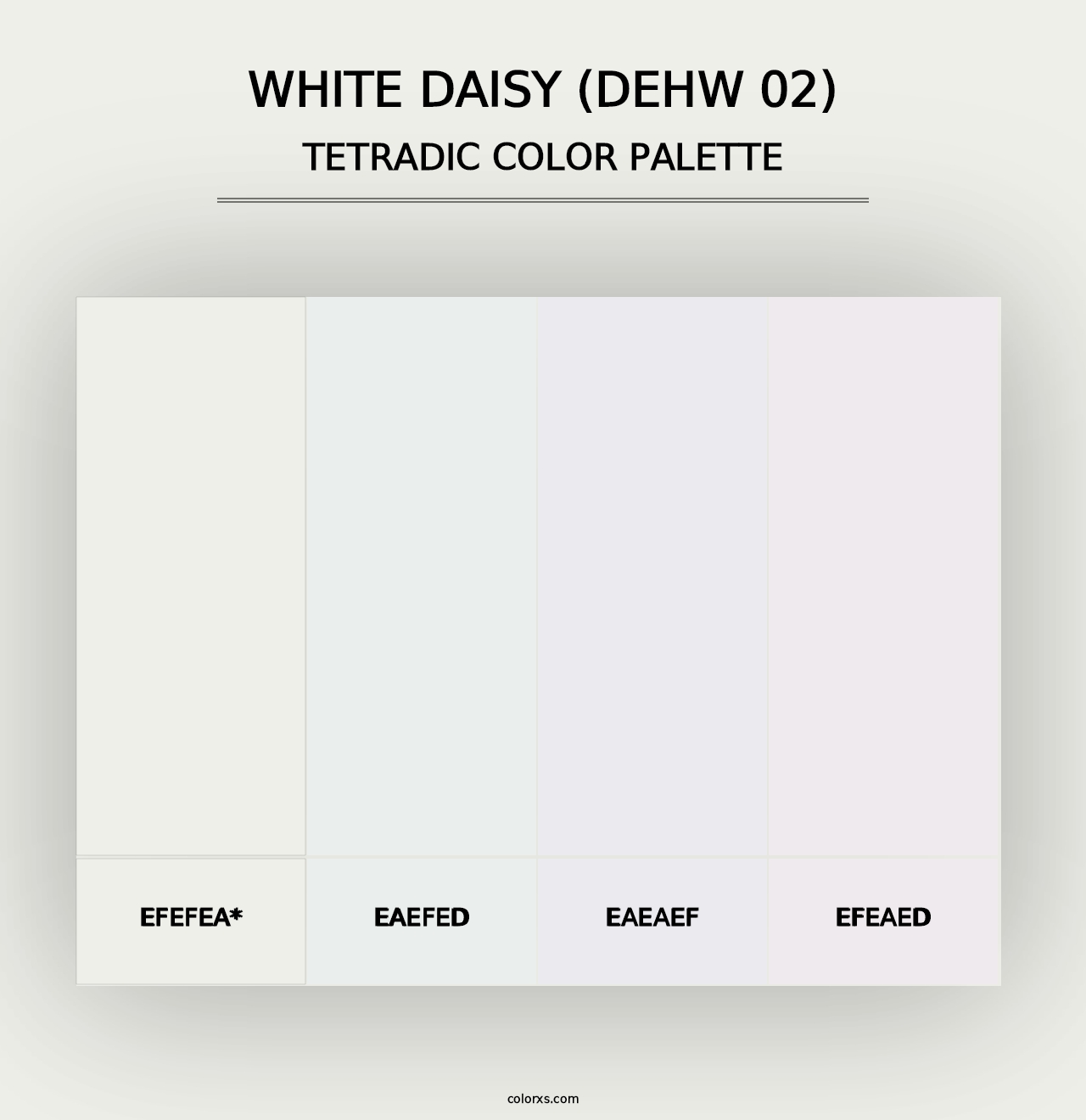 White Daisy (DEHW 02) - Tetradic Color Palette