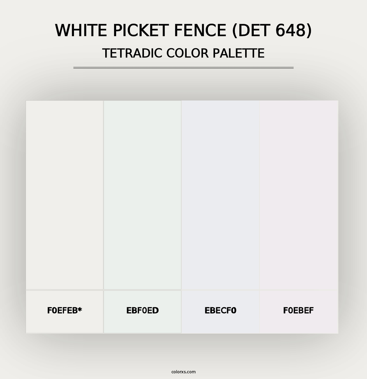 White Picket Fence (DET 648) - Tetradic Color Palette