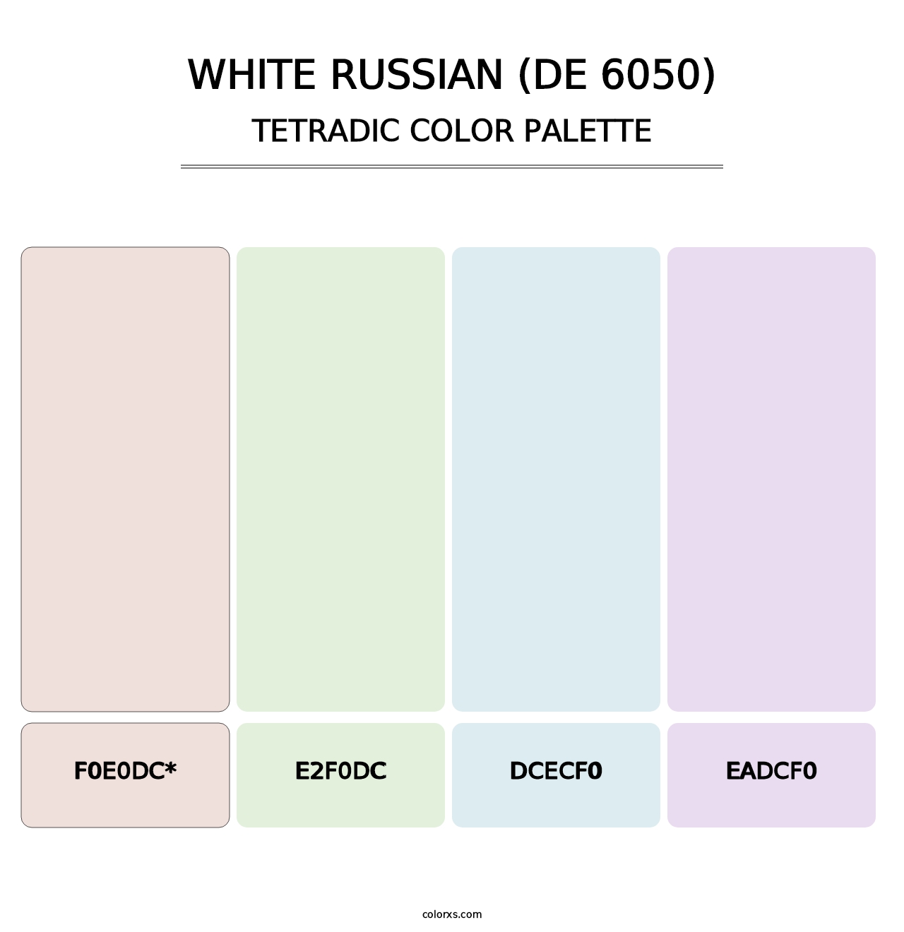 White Russian (DE 6050) - Tetradic Color Palette