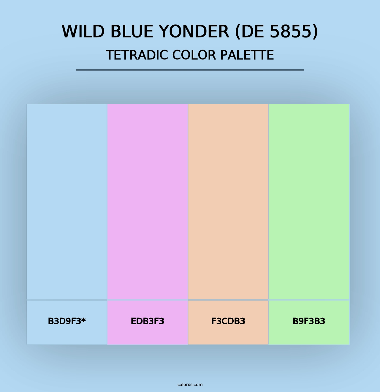 Wild Blue Yonder (DE 5855) - Tetradic Color Palette