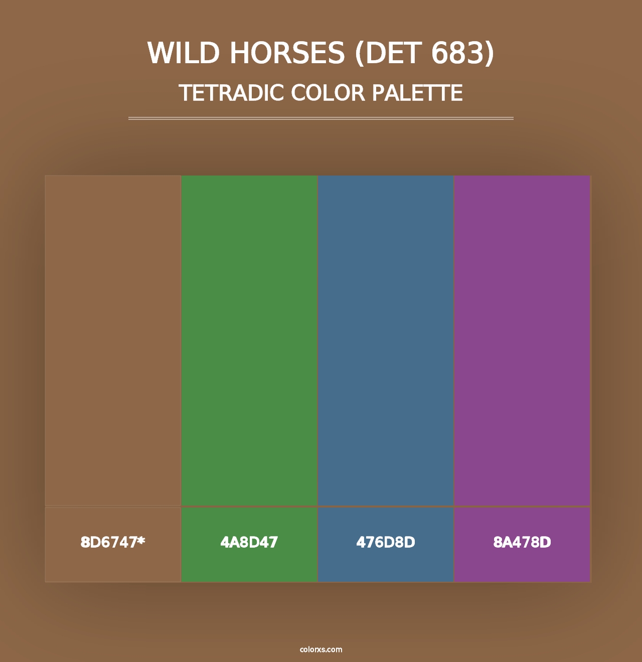 Wild Horses (DET 683) - Tetradic Color Palette