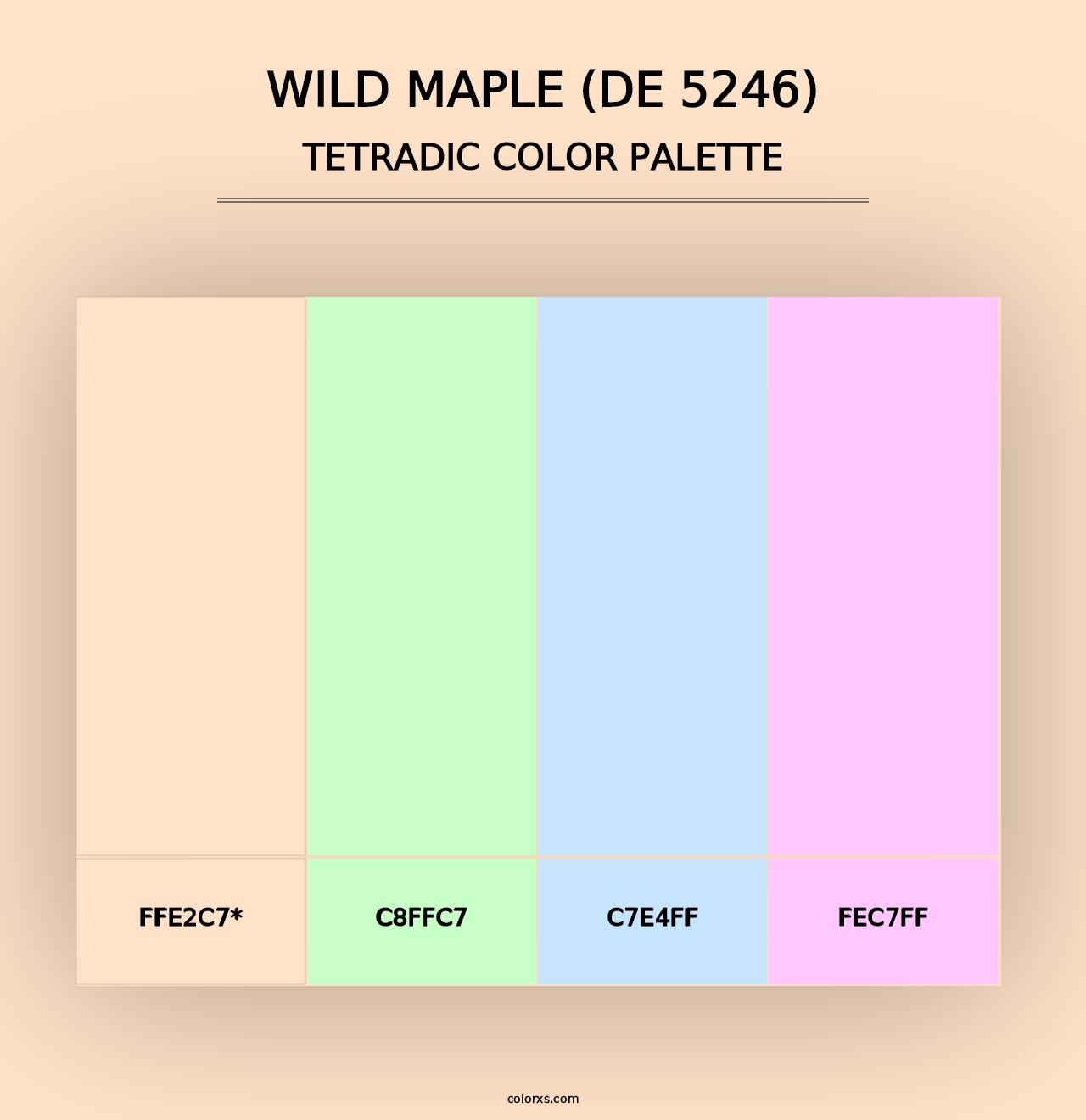 Wild Maple (DE 5246) - Tetradic Color Palette