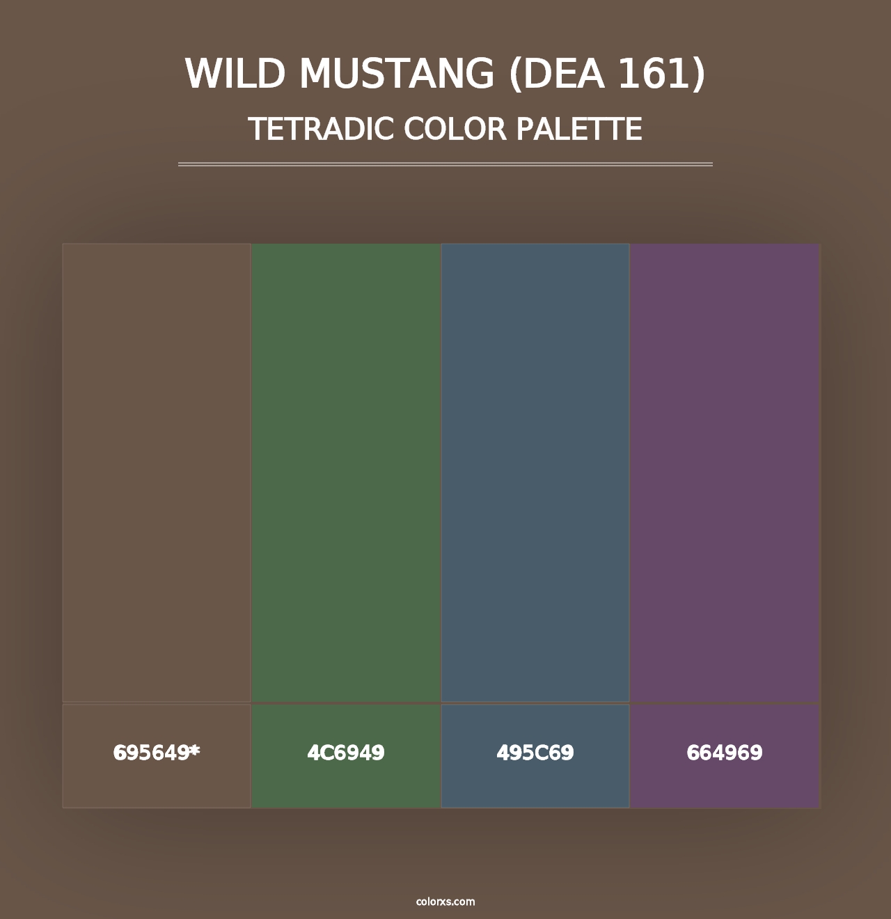 Wild Mustang (DEA 161) - Tetradic Color Palette