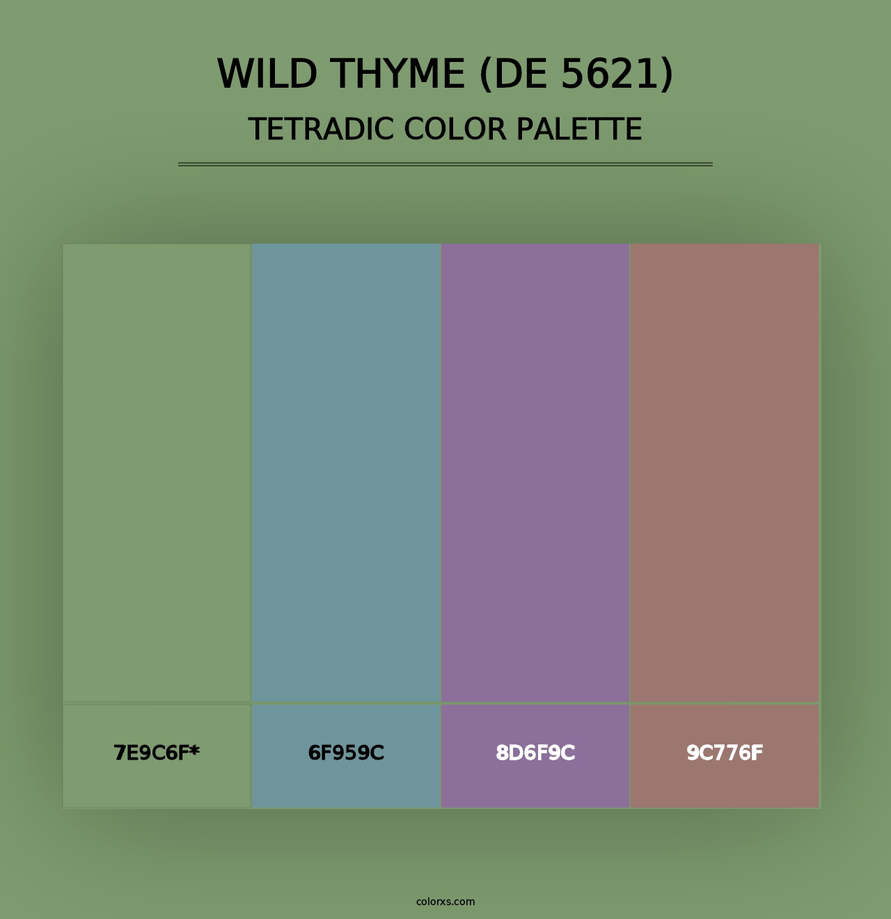 Wild Thyme (DE 5621) - Tetradic Color Palette