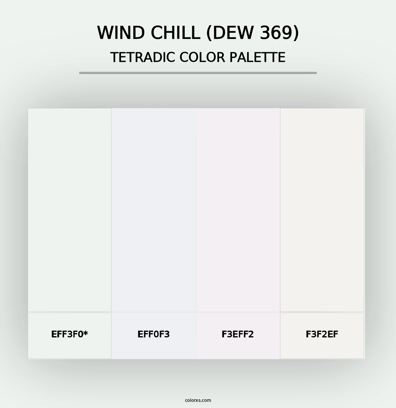 Wind Chill (DEW 369) - Tetradic Color Palette