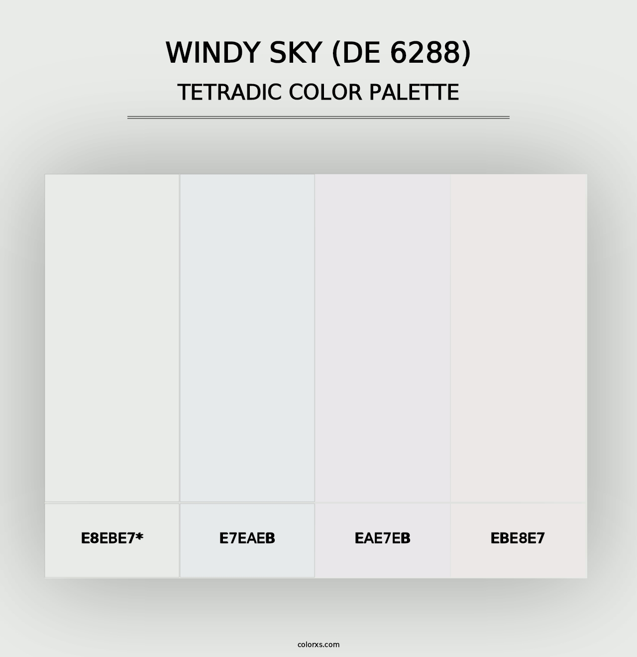 Windy Sky (DE 6288) - Tetradic Color Palette