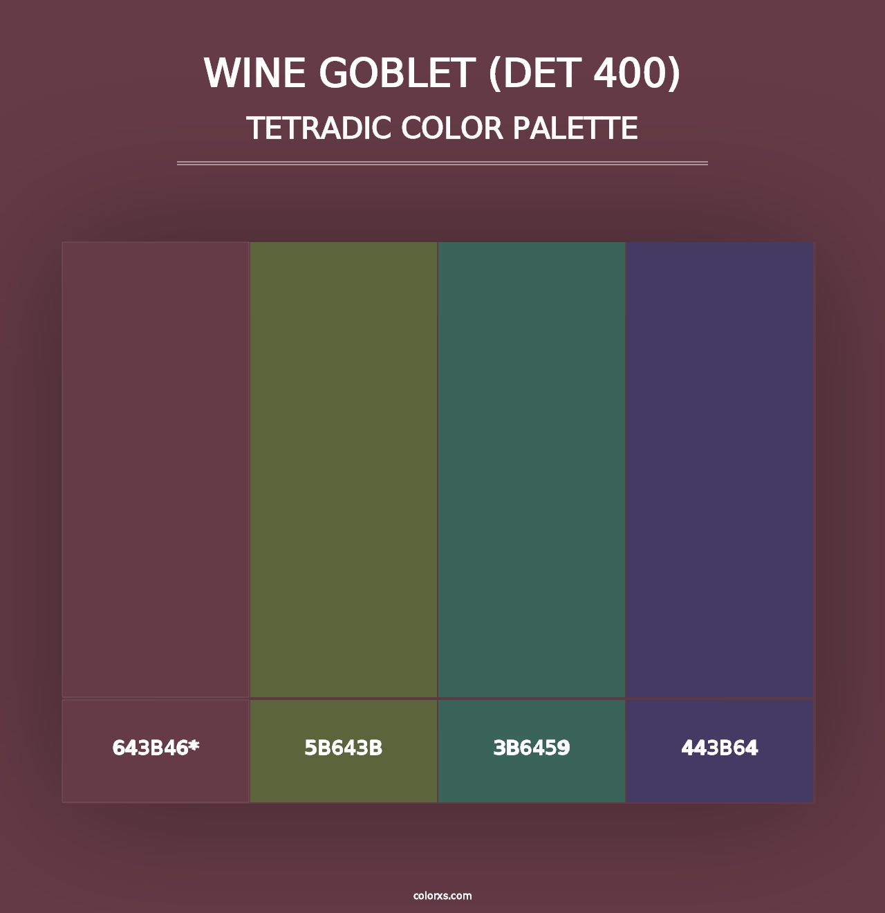 Wine Goblet (DET 400) - Tetradic Color Palette