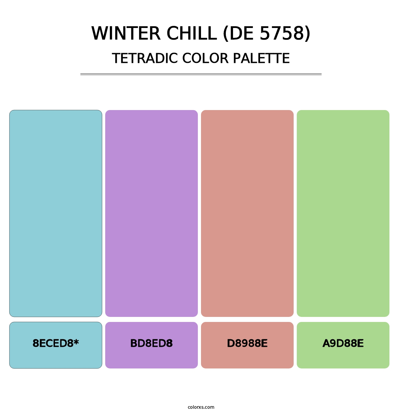 Winter Chill (DE 5758) - Tetradic Color Palette