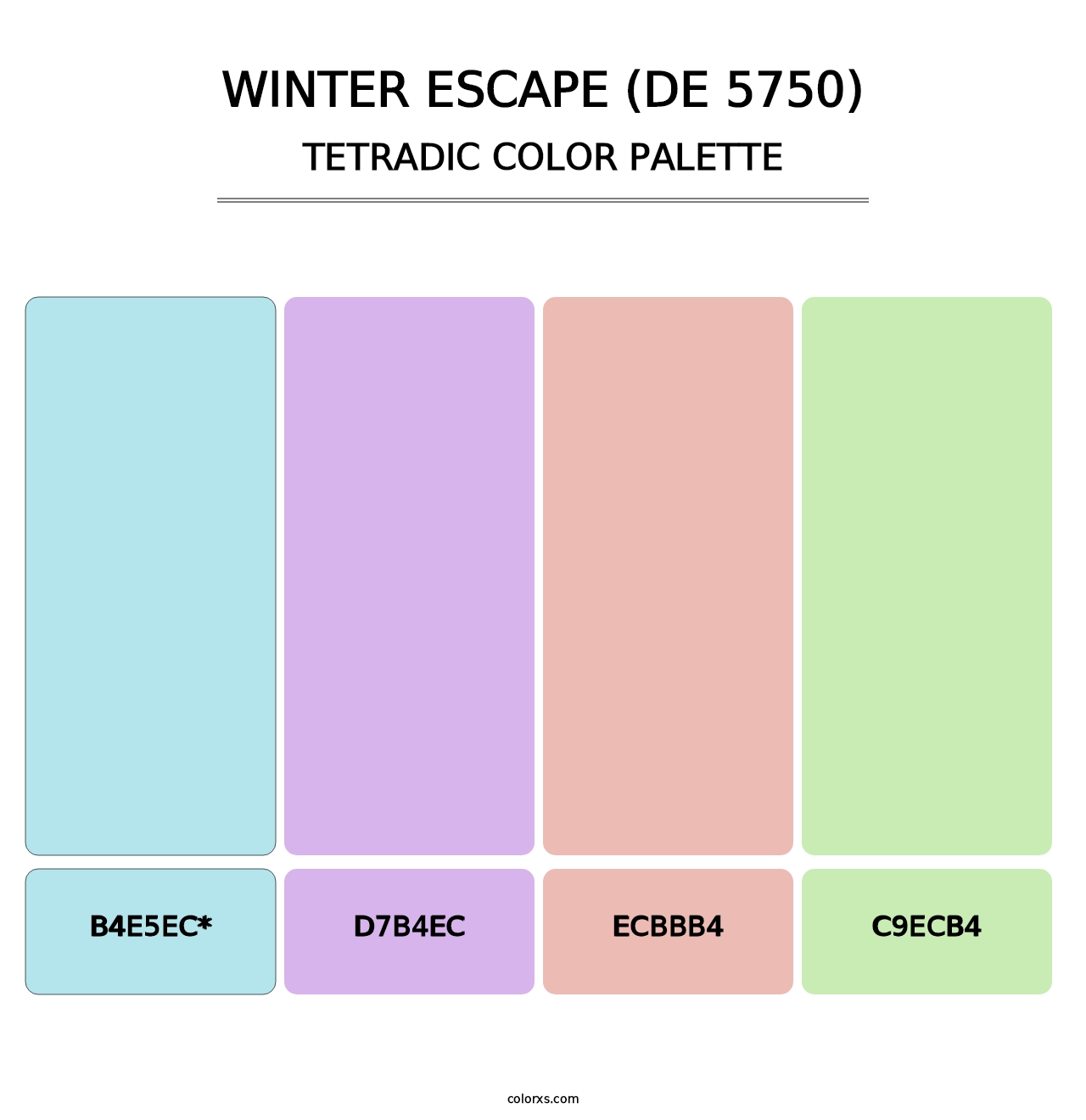 Winter Escape (DE 5750) - Tetradic Color Palette