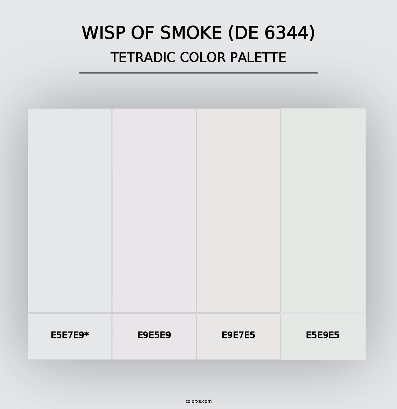 Wisp of Smoke (DE 6344) - Tetradic Color Palette