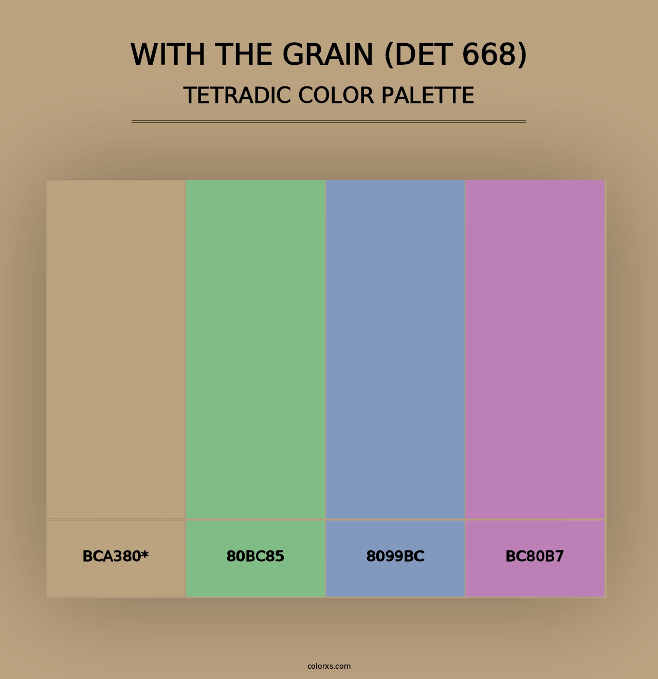 With the Grain (DET 668) - Tetradic Color Palette