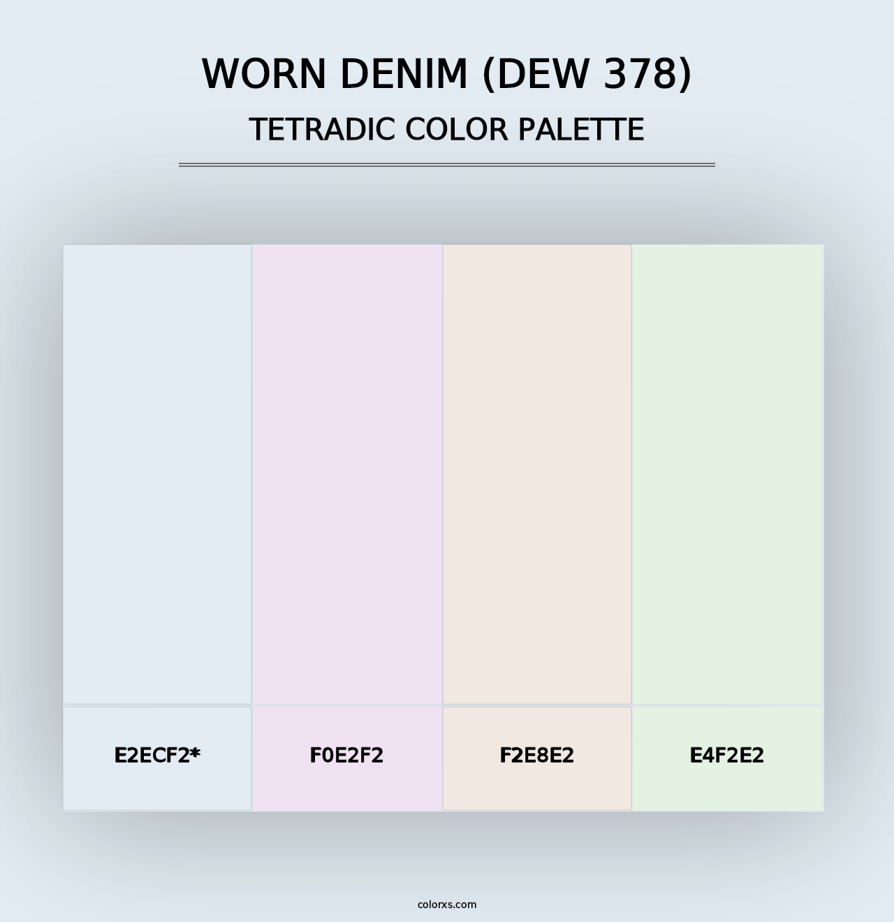 Worn Denim (DEW 378) - Tetradic Color Palette