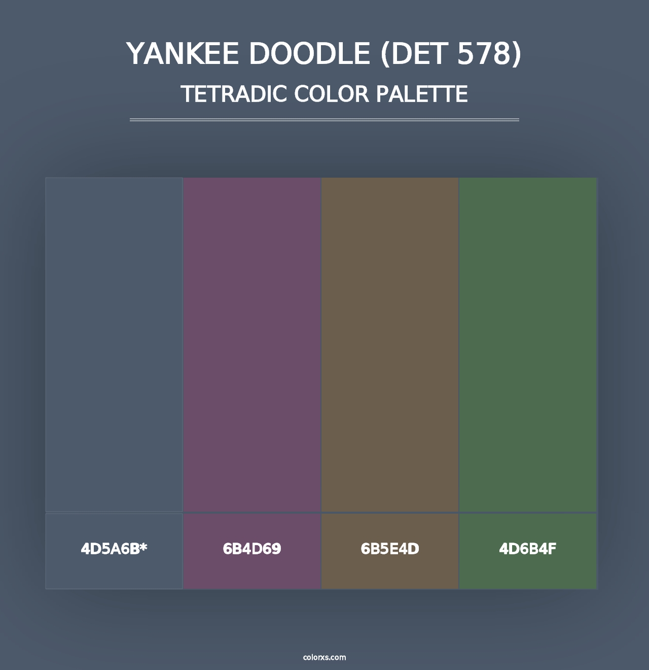 Yankee Doodle (DET 578) - Tetradic Color Palette