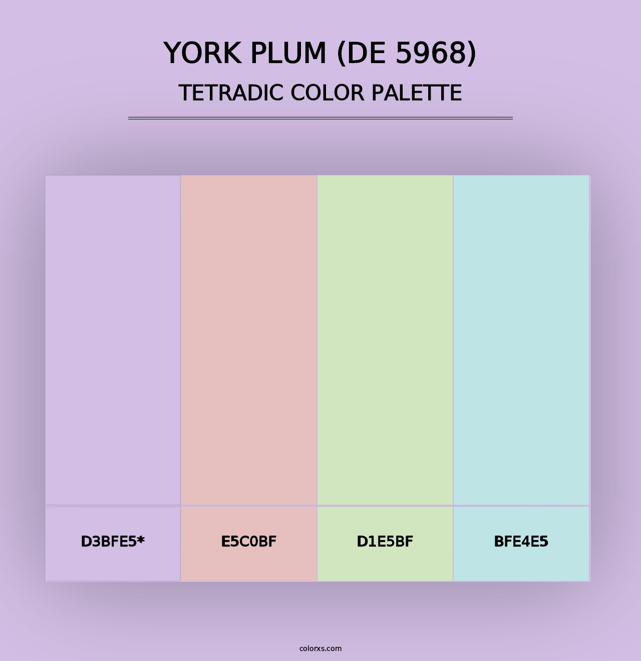 York Plum (DE 5968) - Tetradic Color Palette