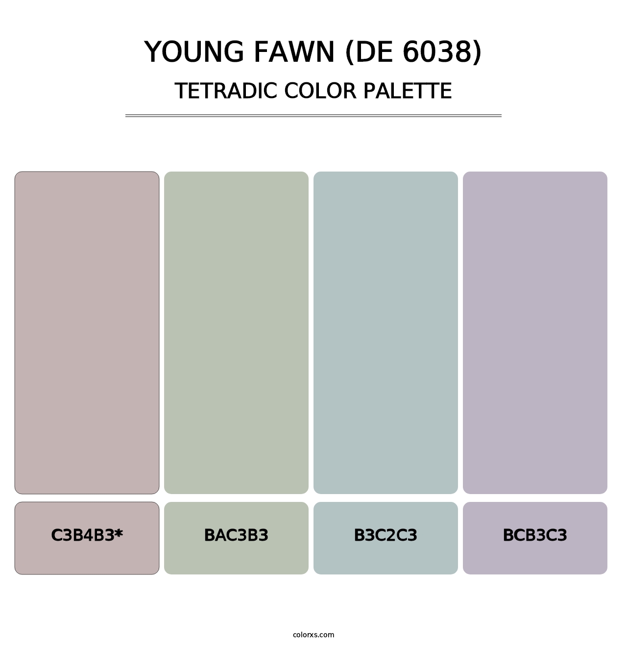 Young Fawn (DE 6038) - Tetradic Color Palette