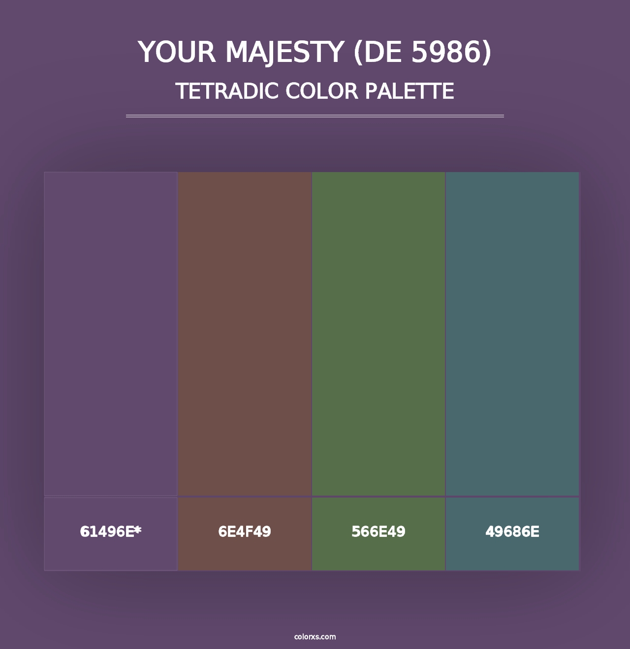 Your Majesty (DE 5986) - Tetradic Color Palette