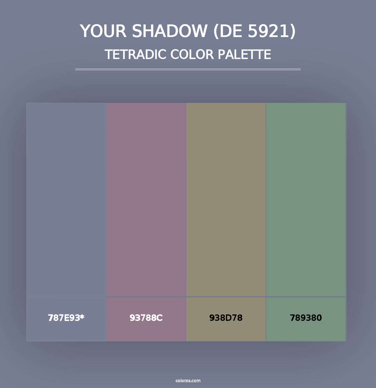 Your Shadow (DE 5921) - Tetradic Color Palette