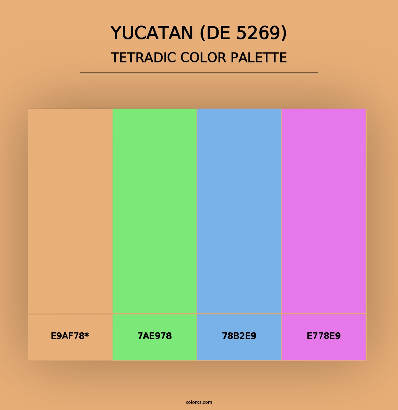 Yucatan (DE 5269) - Tetradic Color Palette