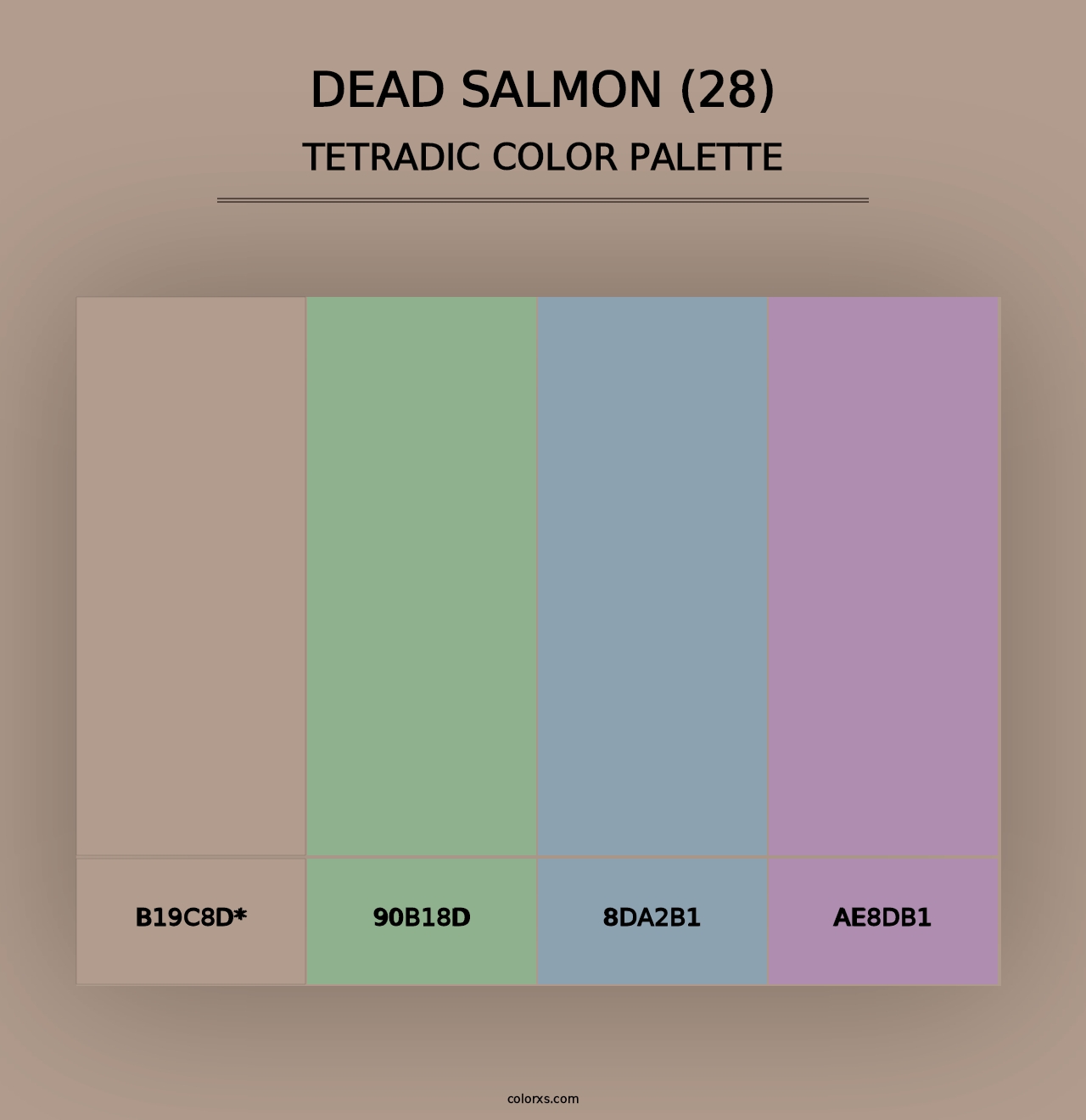 Dead Salmon (28) - Tetradic Color Palette