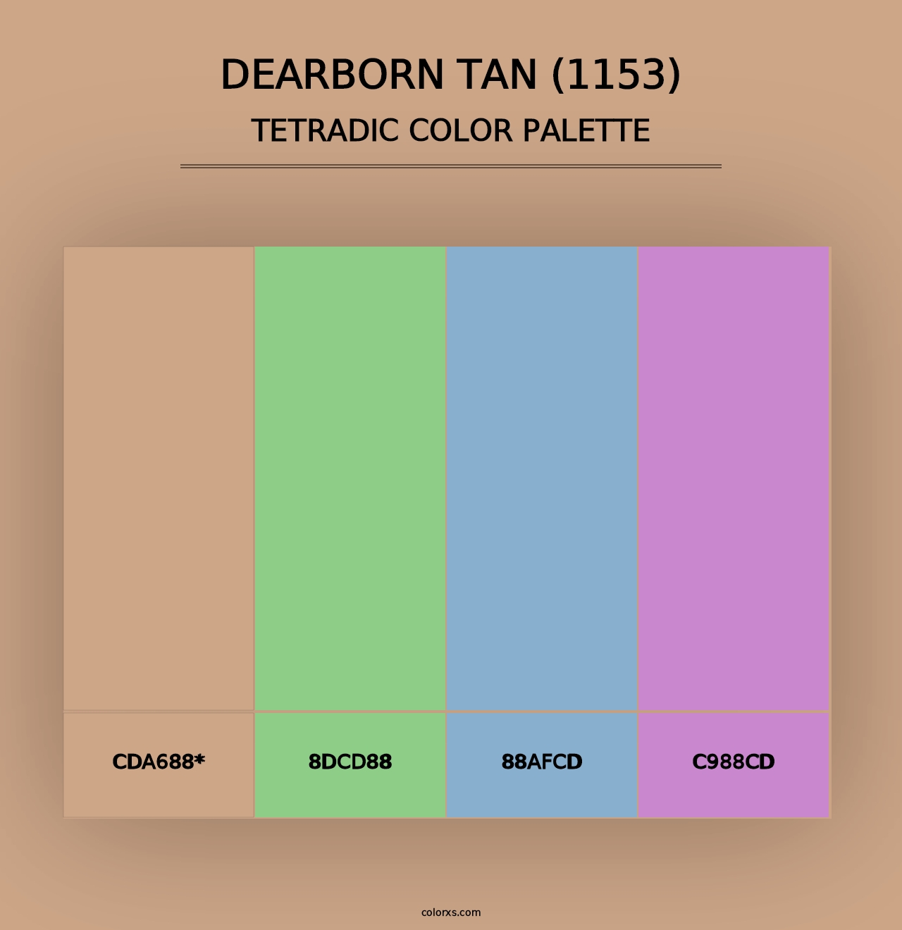 Dearborn Tan (1153) - Tetradic Color Palette