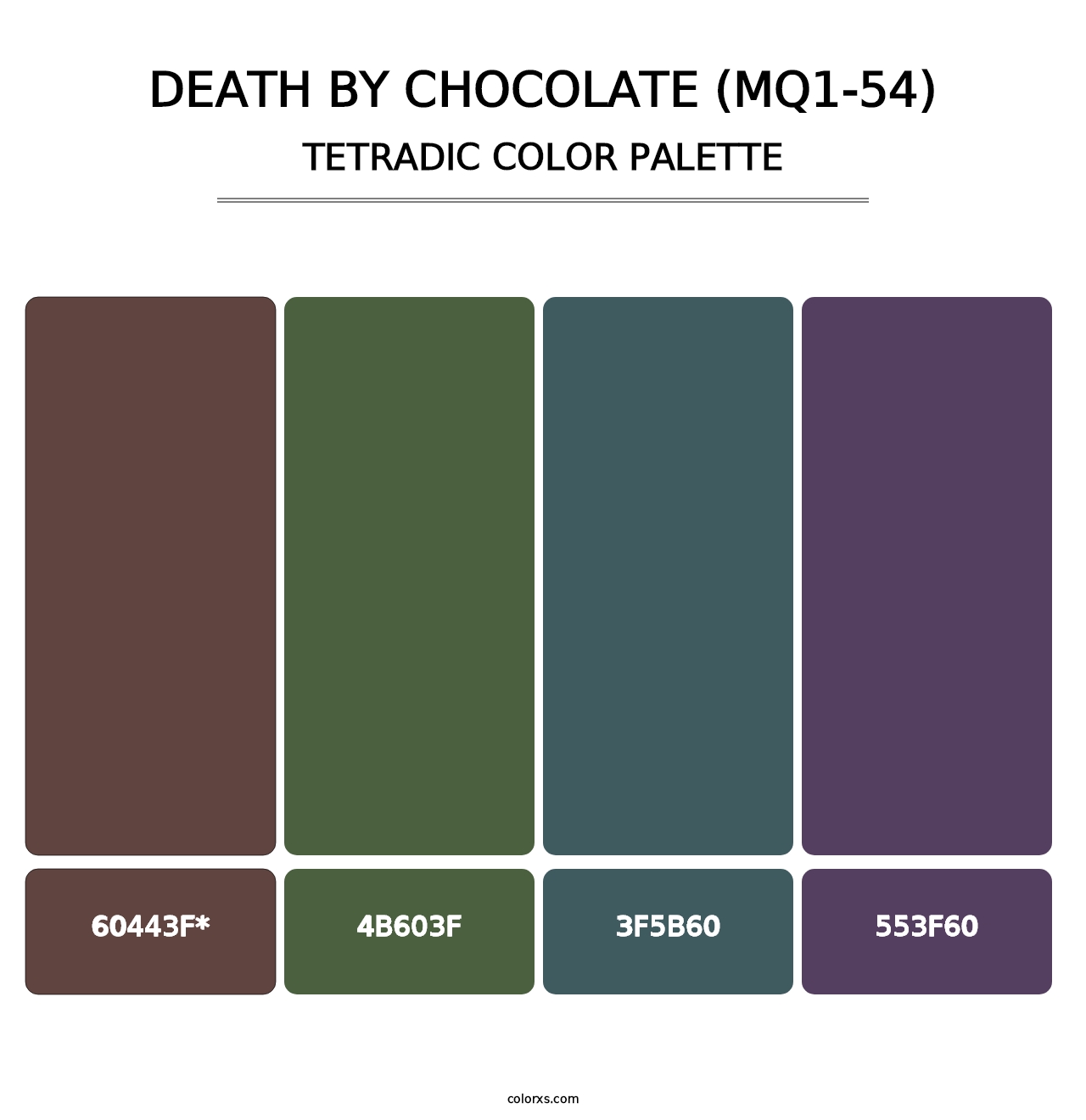 Death By Chocolate (MQ1-54) - Tetradic Color Palette