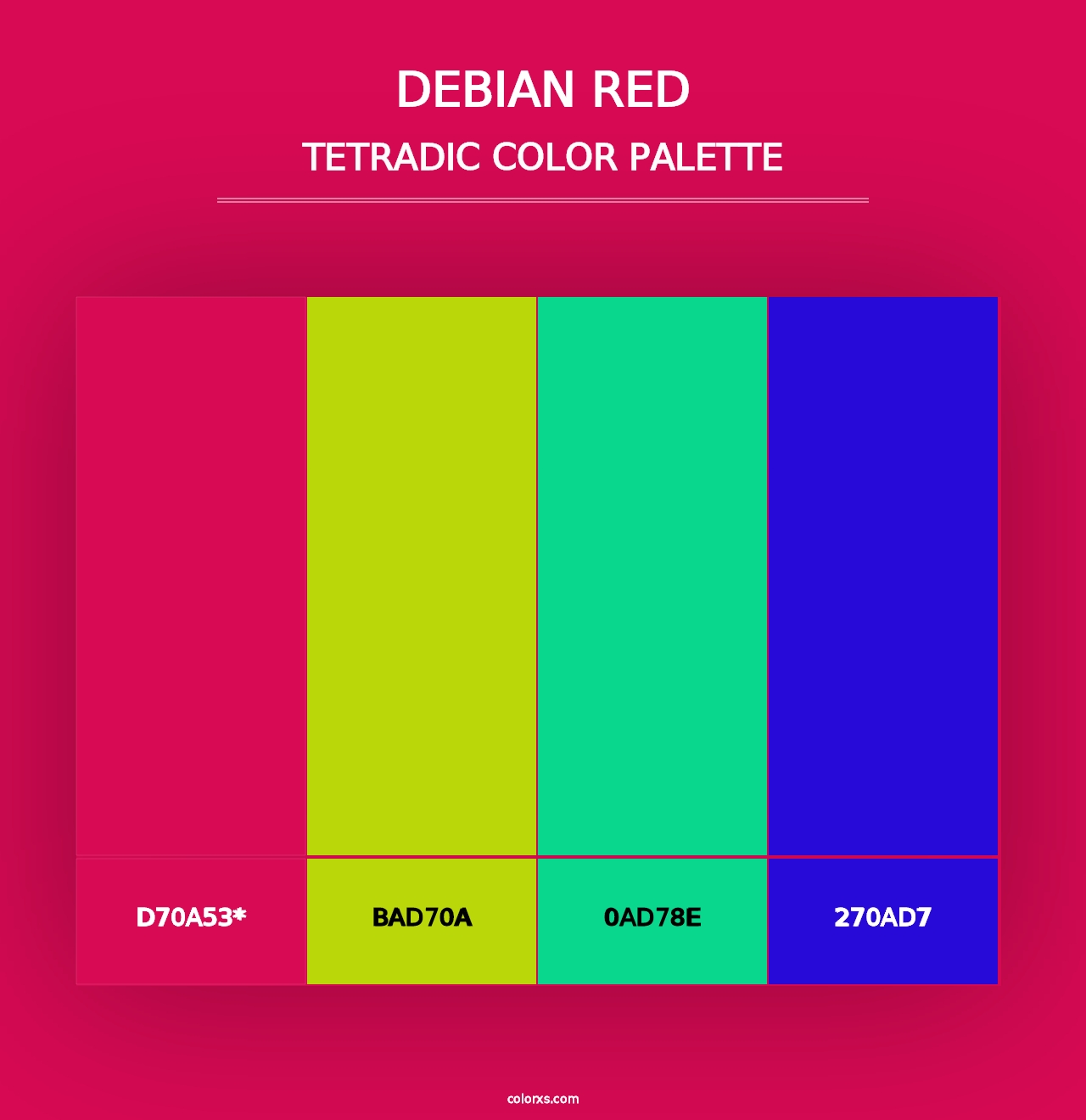 Debian red - Tetradic Color Palette