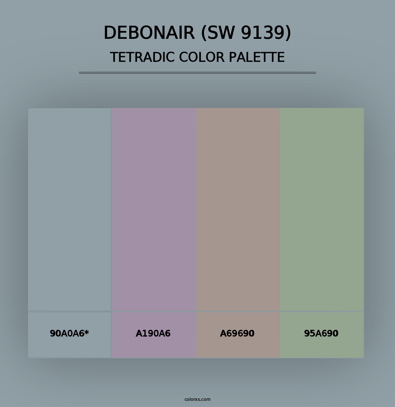 Debonair (SW 9139) - Tetradic Color Palette