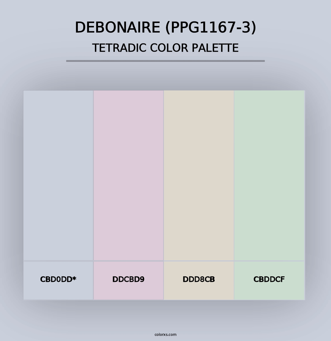 Debonaire (PPG1167-3) - Tetradic Color Palette