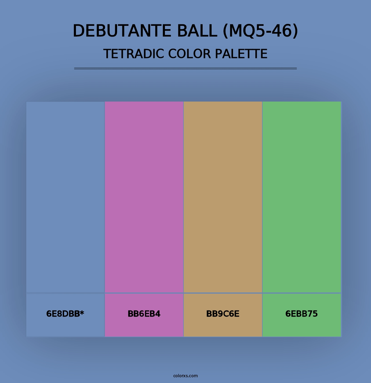 Debutante Ball (MQ5-46) - Tetradic Color Palette