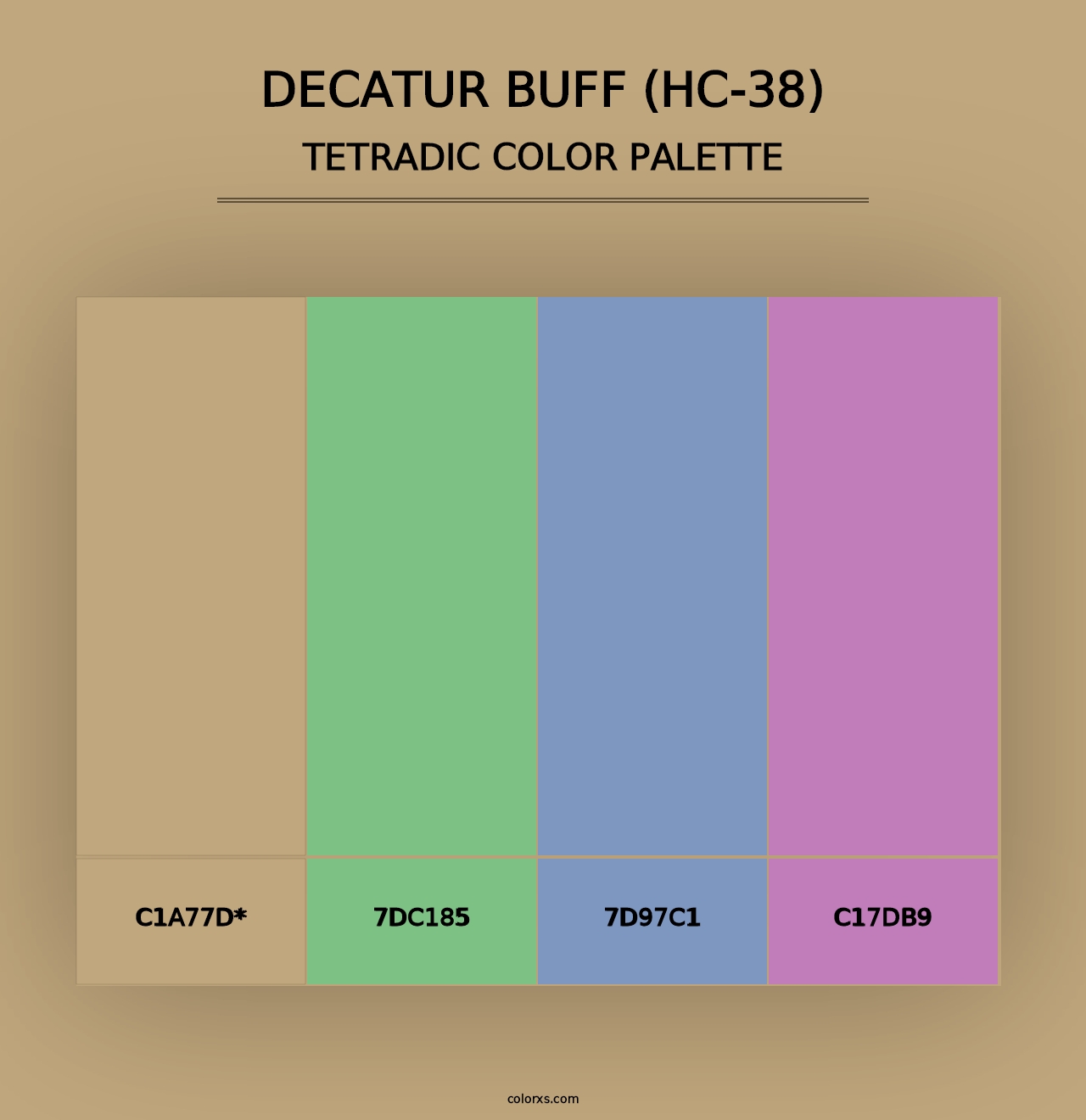 Decatur Buff (HC-38) - Tetradic Color Palette