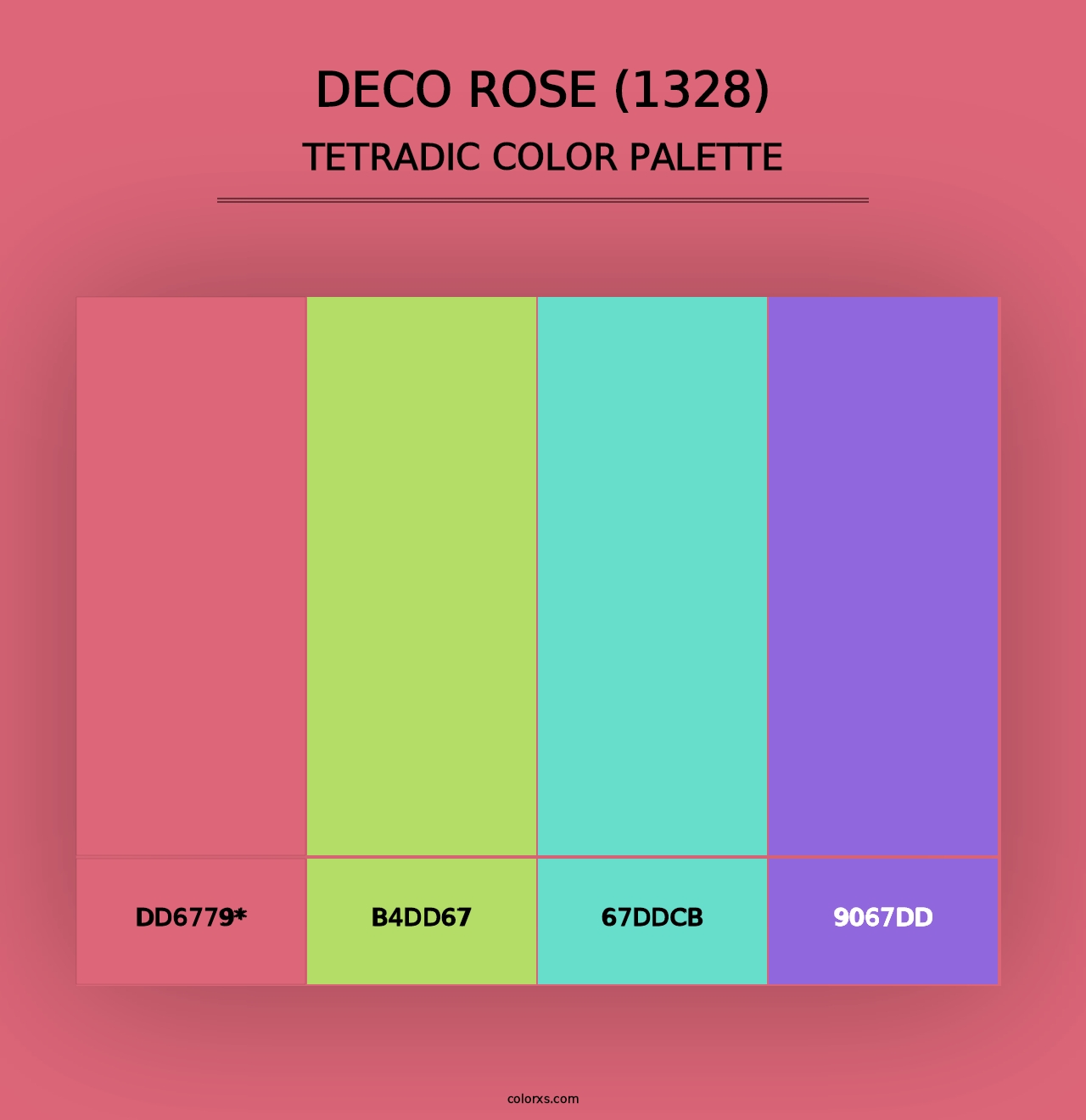 Deco Rose (1328) - Tetradic Color Palette