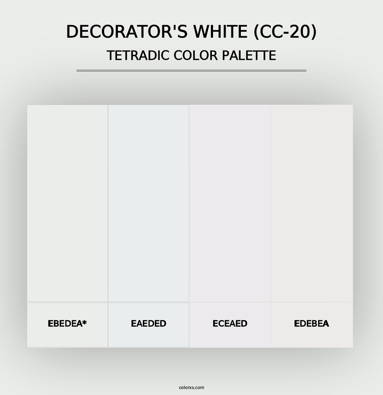 Decorator's White (CC-20) - Tetradic Color Palette