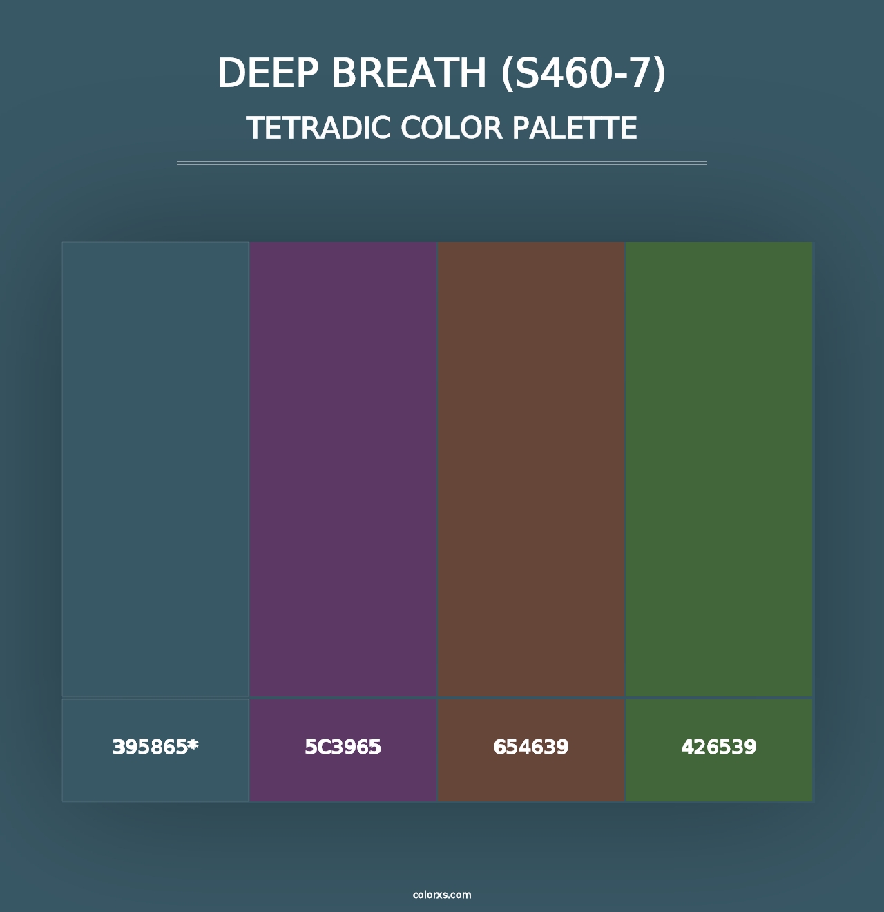 Deep Breath (S460-7) - Tetradic Color Palette