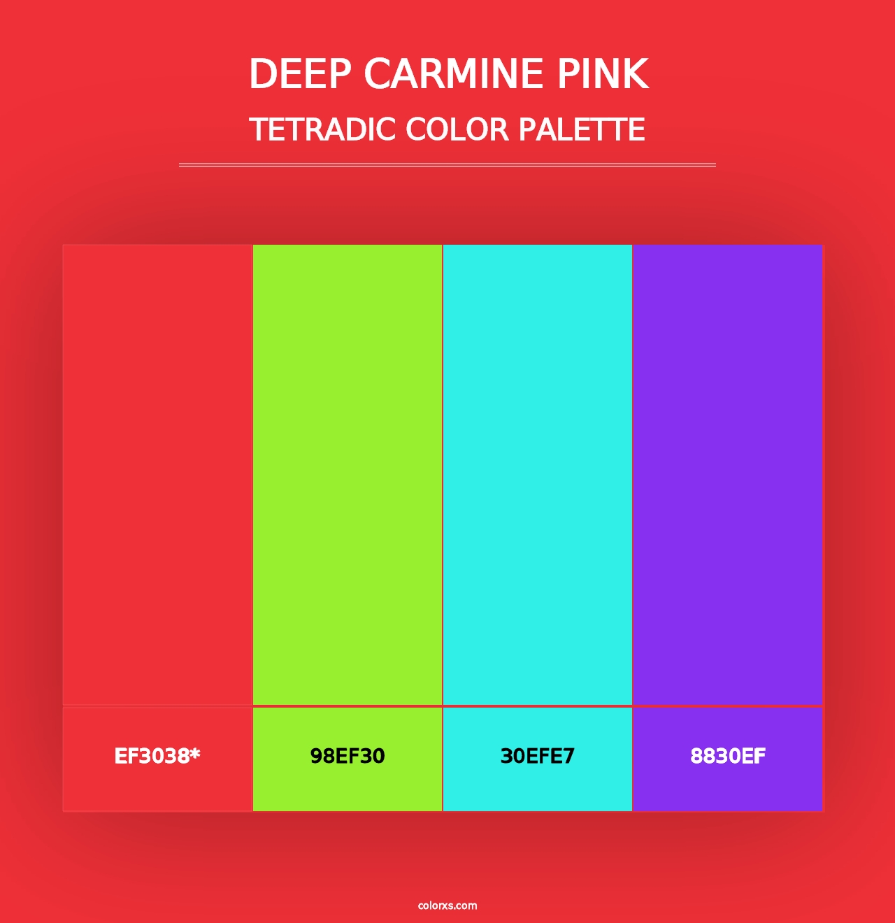 Deep carmine pink - Tetradic Color Palette