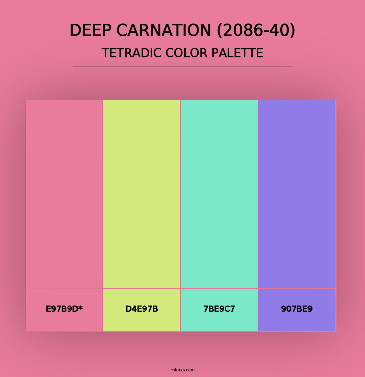 Deep Carnation (2086-40) - Tetradic Color Palette