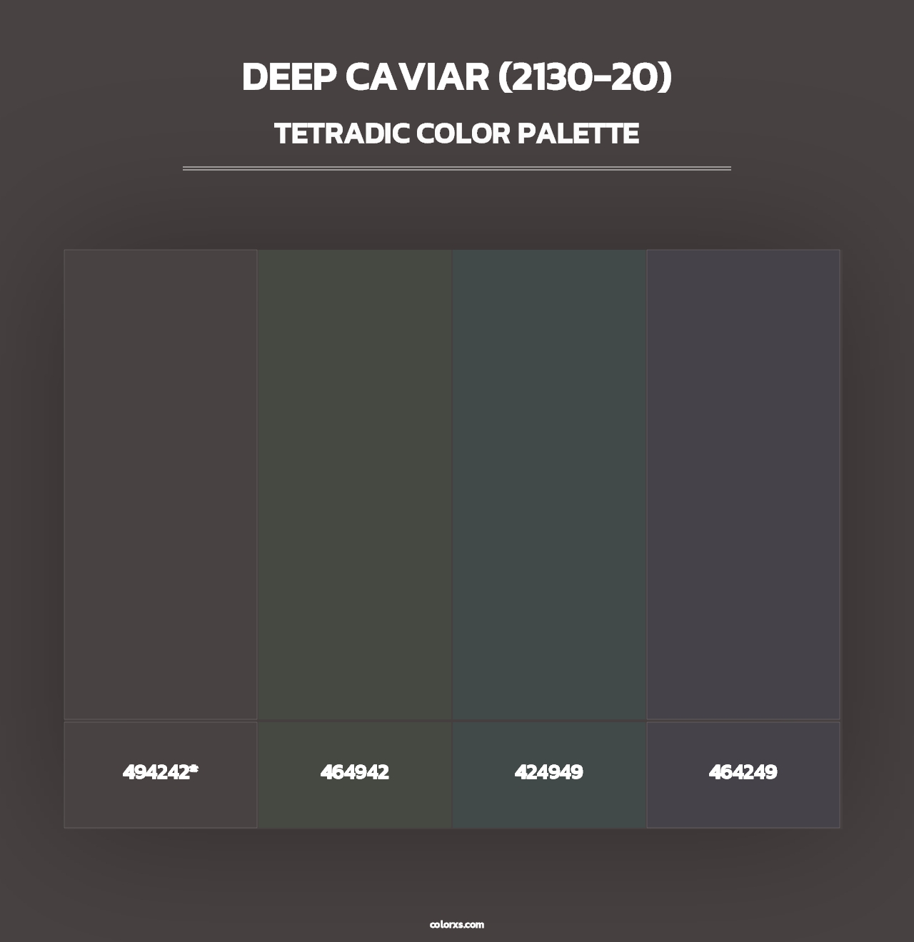 Deep Caviar (2130-20) - Tetradic Color Palette