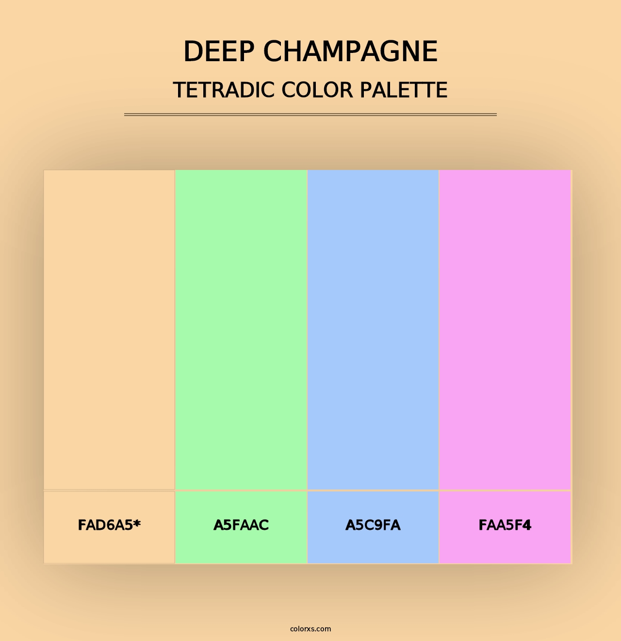 Deep Champagne - Tetradic Color Palette