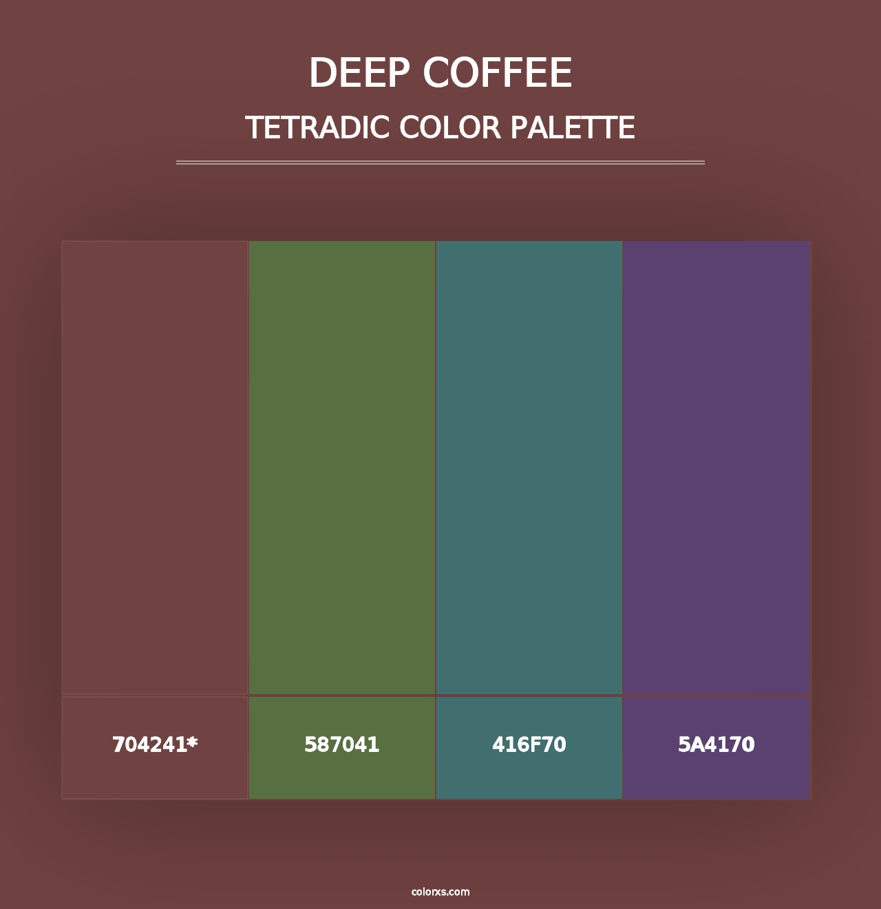 Deep Coffee - Tetradic Color Palette