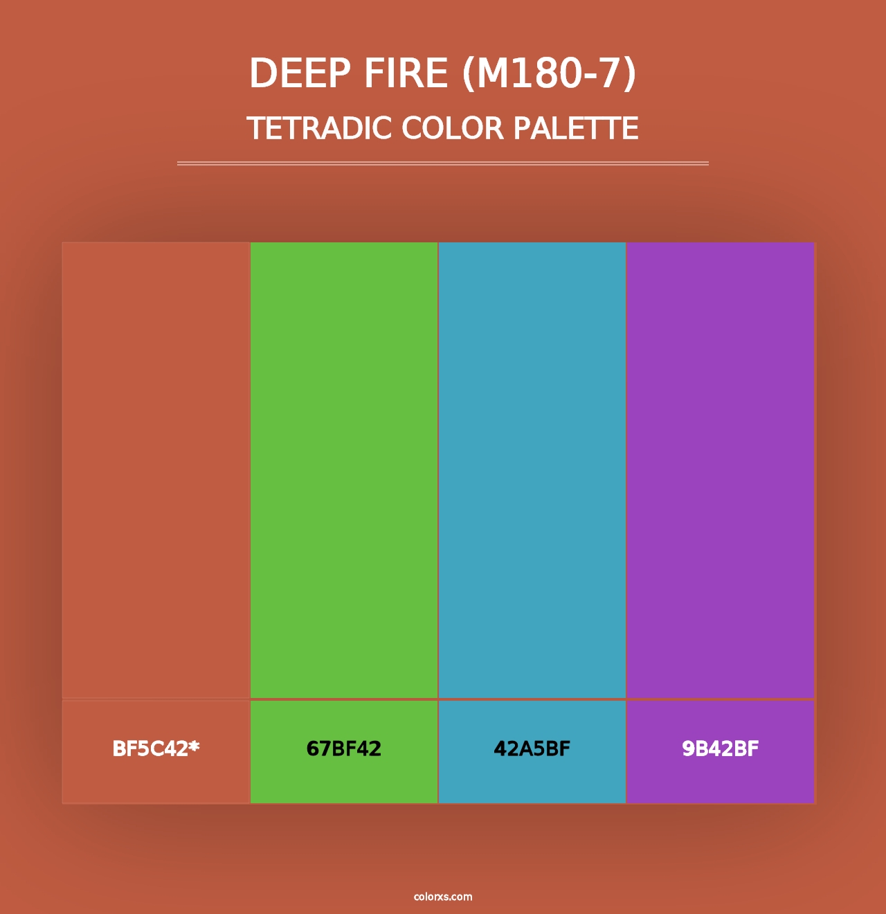 Deep Fire (M180-7) - Tetradic Color Palette