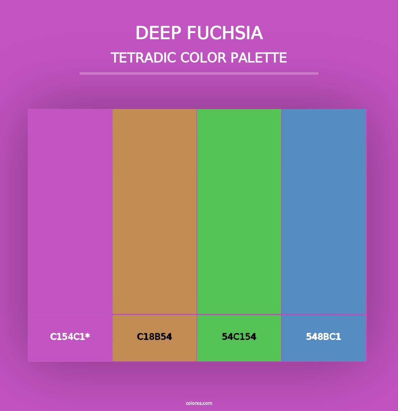 Deep Fuchsia - Tetradic Color Palette