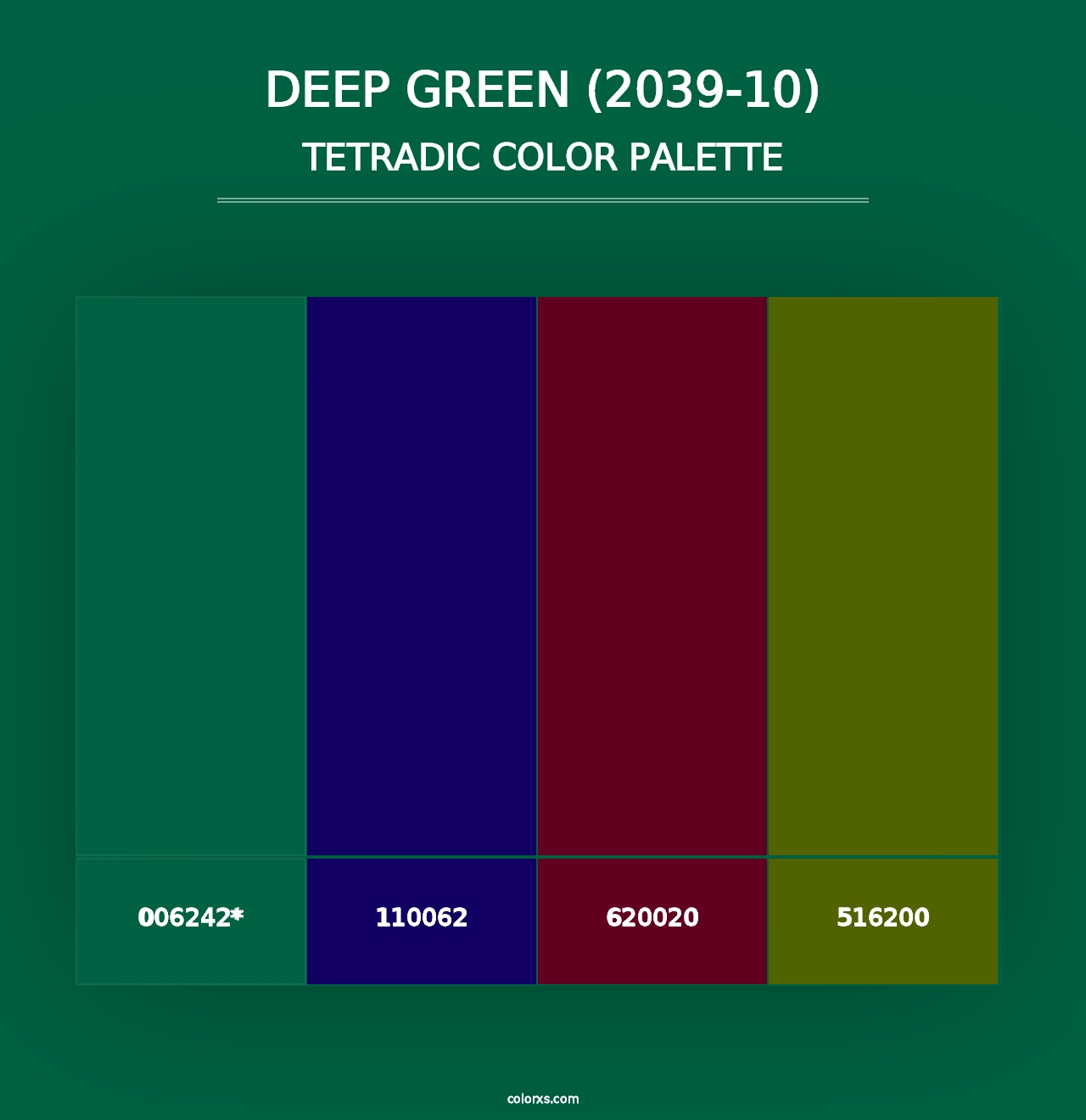 Deep Green (2039-10) - Tetradic Color Palette