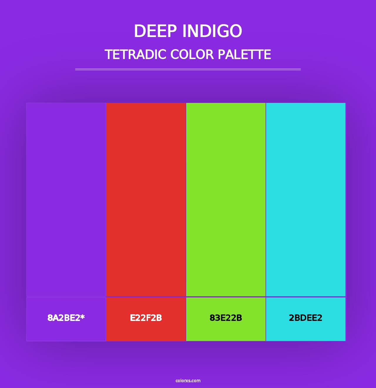 Deep Indigo - Tetradic Color Palette