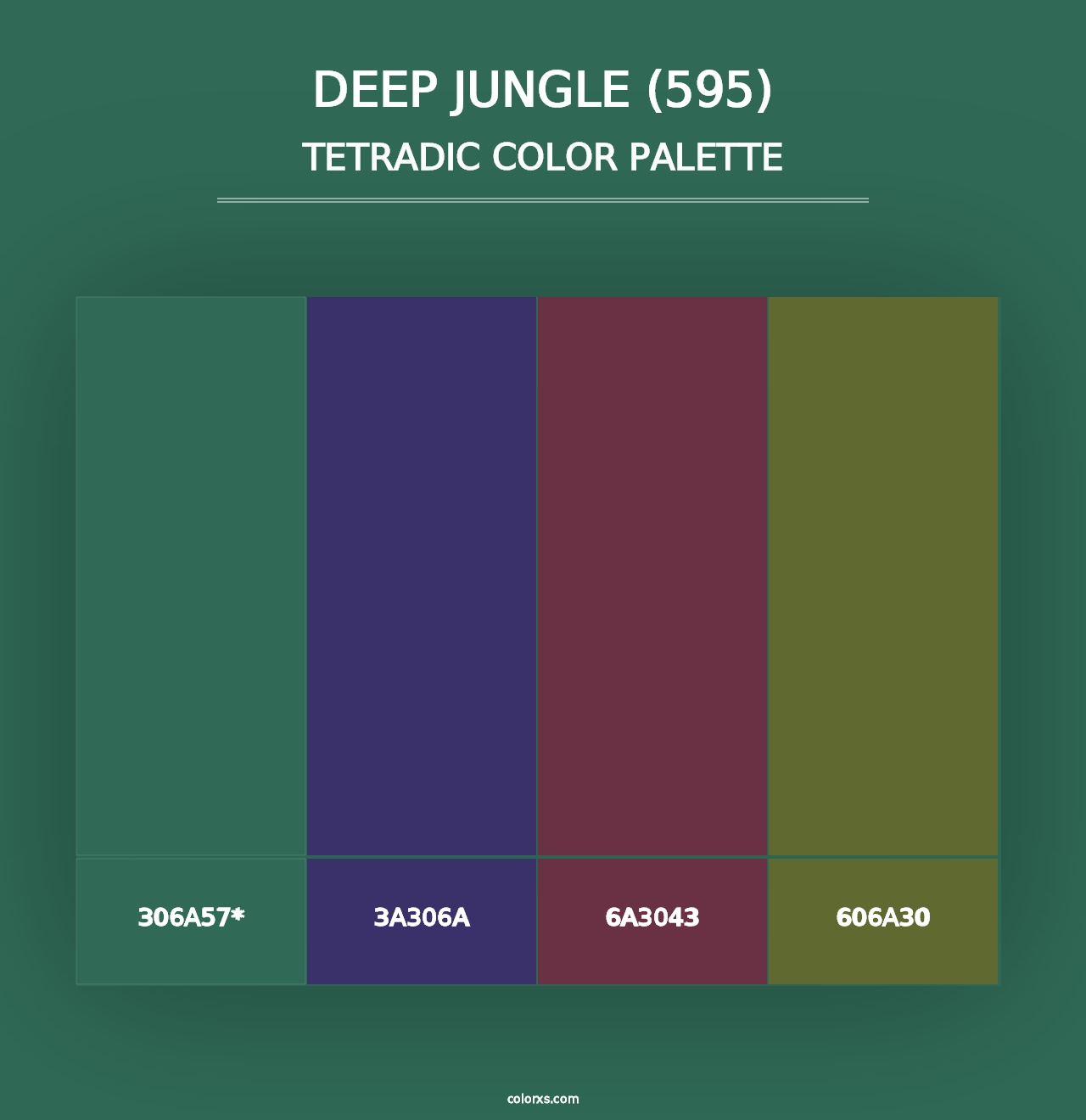 Deep Jungle (595) - Tetradic Color Palette