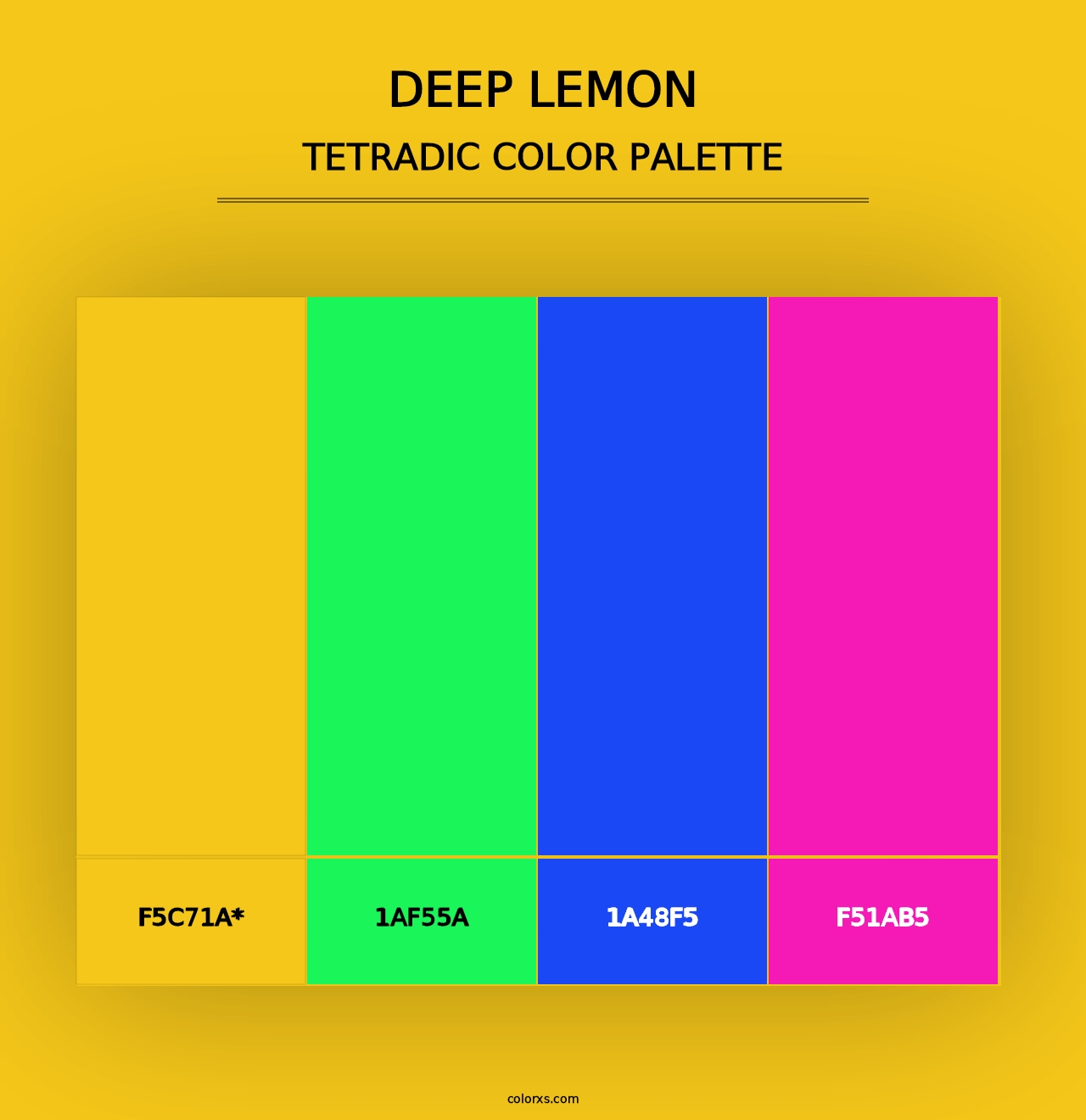 Deep Lemon - Tetradic Color Palette