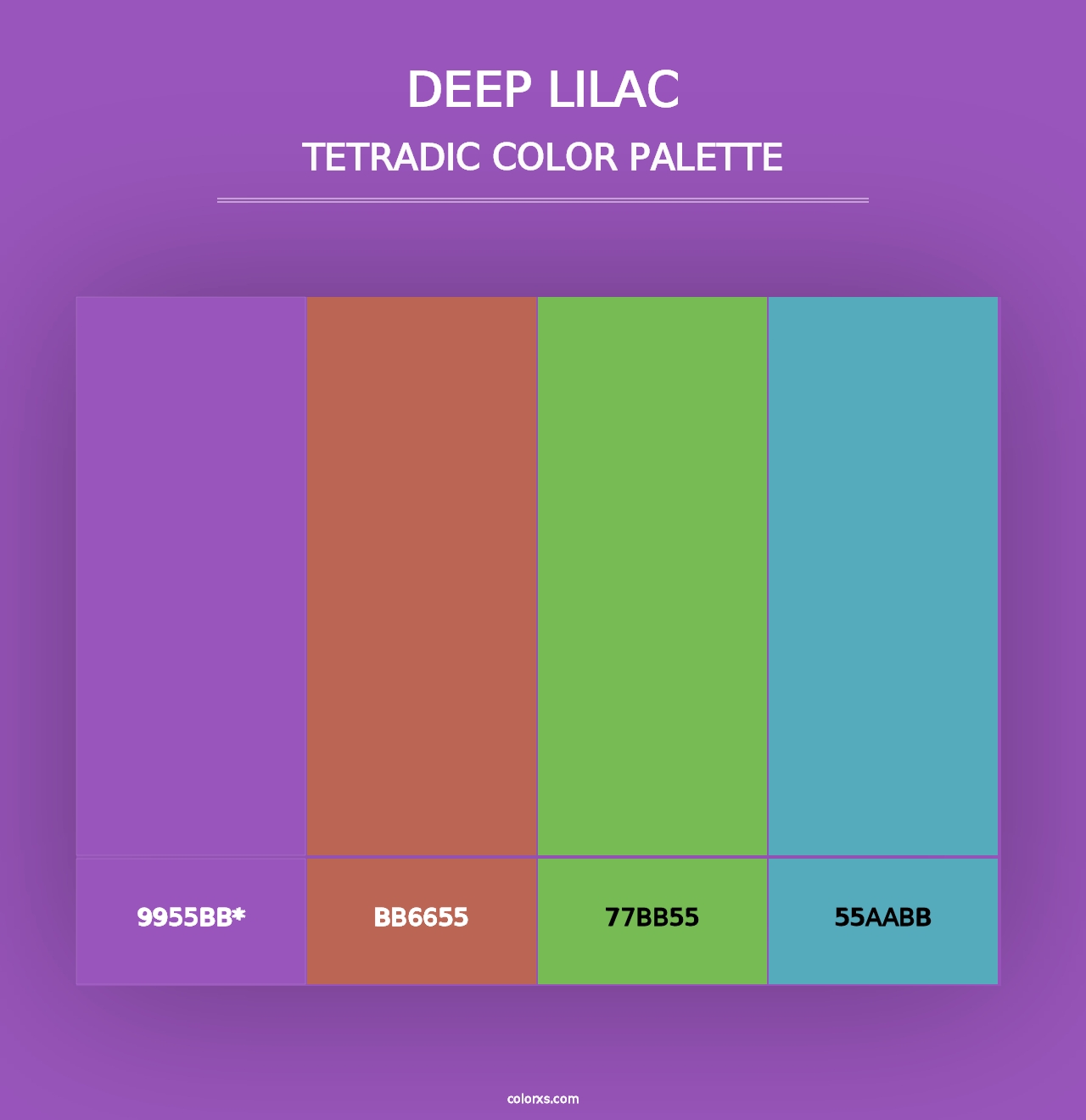 Deep Lilac - Tetradic Color Palette