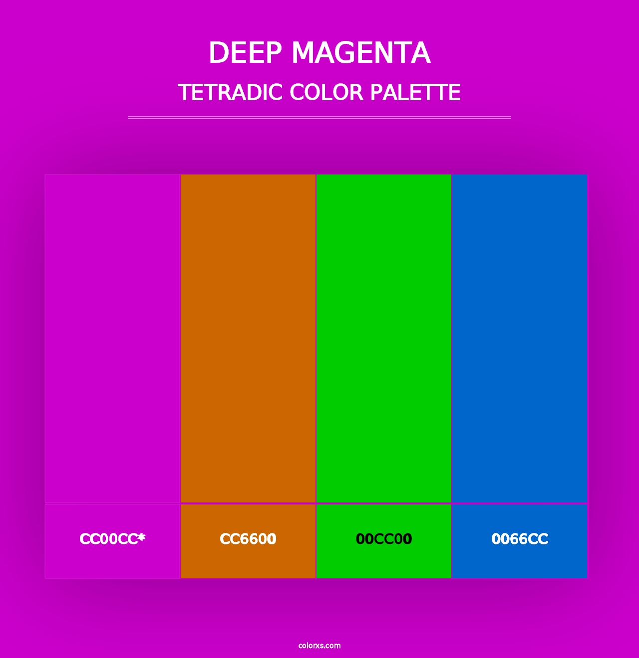 Deep Magenta - Tetradic Color Palette